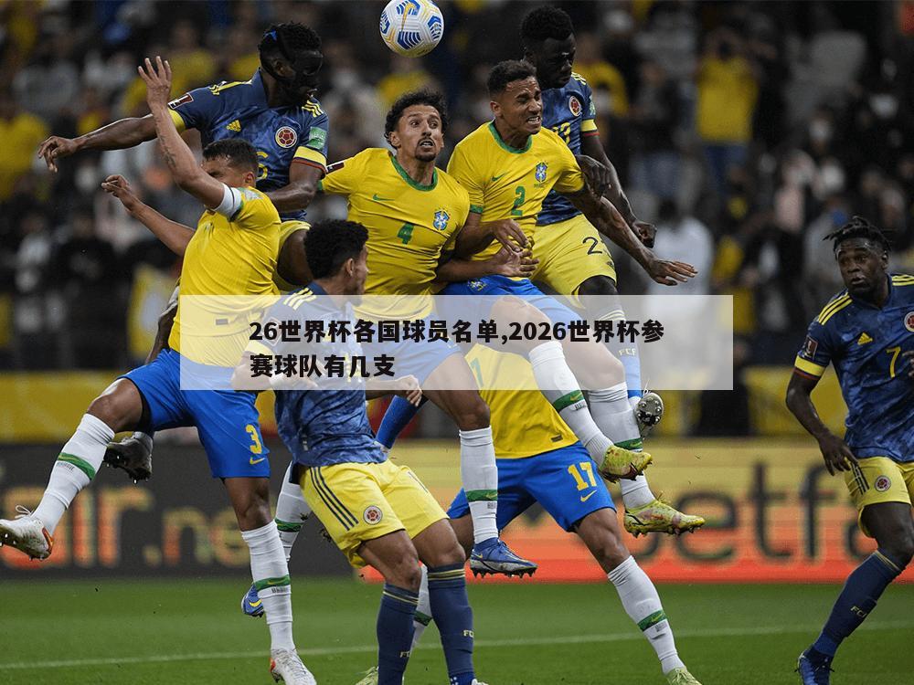 26世界杯各国球员名单,2026世界杯参赛球队有几支